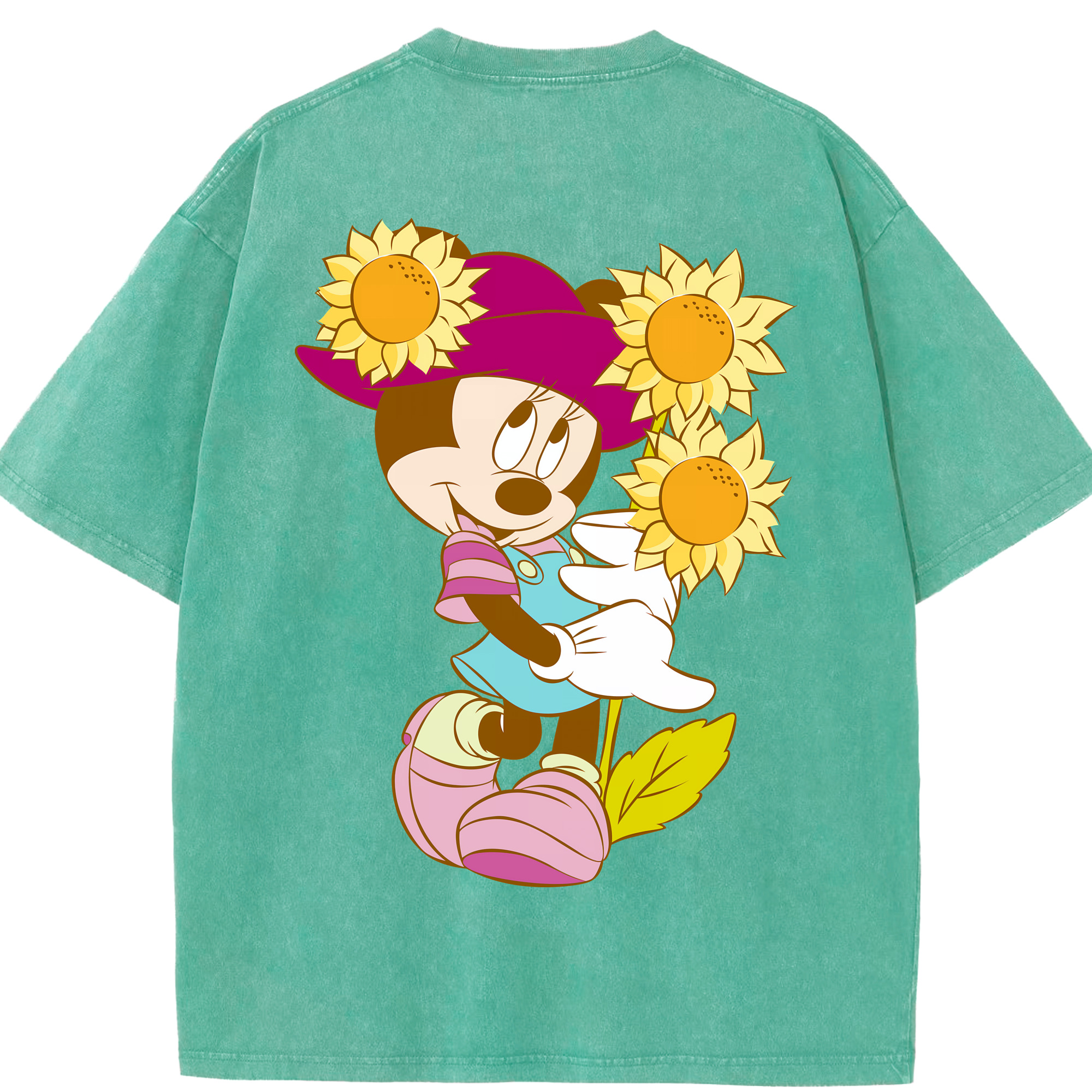 （画像用） ミッキーマウス Mickey Mouse 綿100% ヴィンテージ風 半袖Tシャツ（背面プリント）